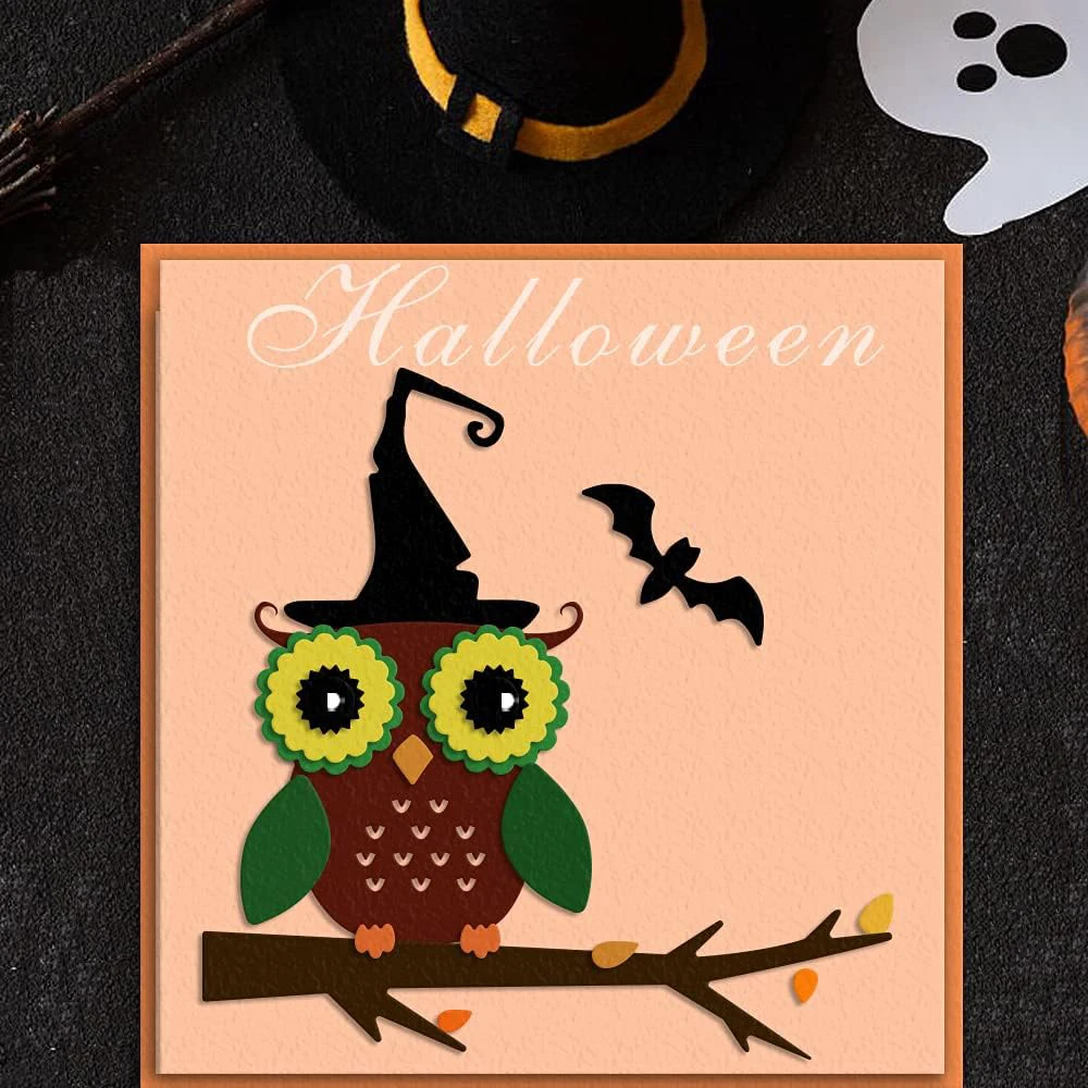 Новинка 2024 г., Новые поступления, металлические пресс-формы в виде совы для творчества, скрапбукинга, рукоделия, Хэллоуина, ручное искусство, декоративное искусство