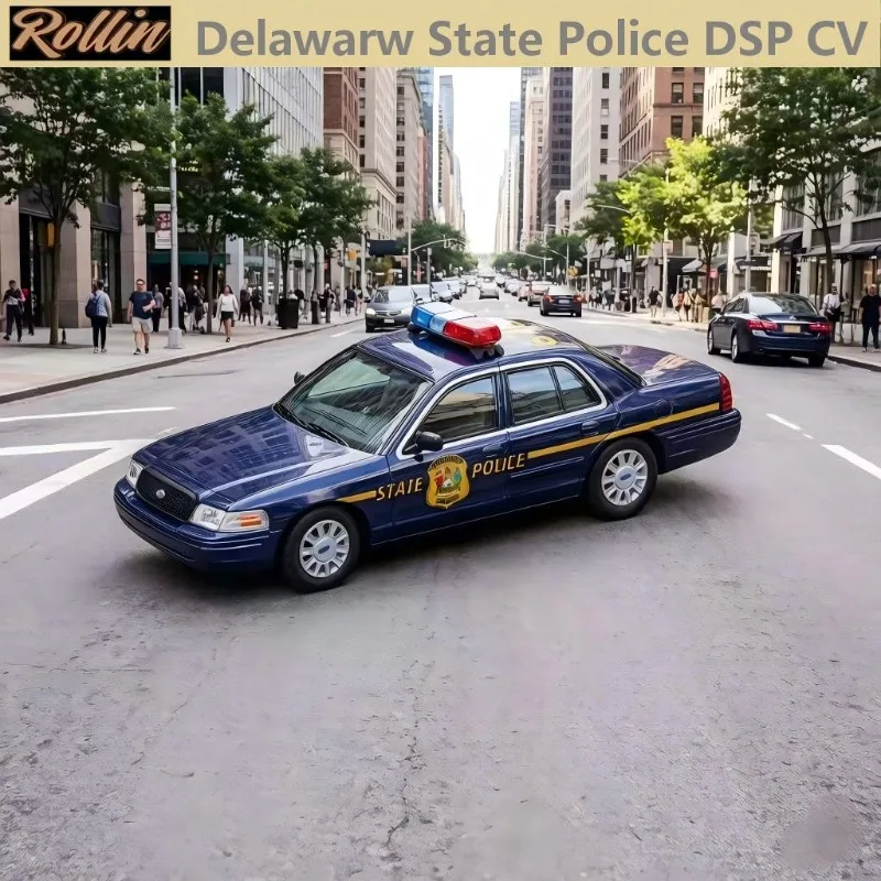Rollin 64 1:64 Delawarw State Police DSP CV  Alloy Die Casting Car Model Collection Model Boy Gift Boy's Toy