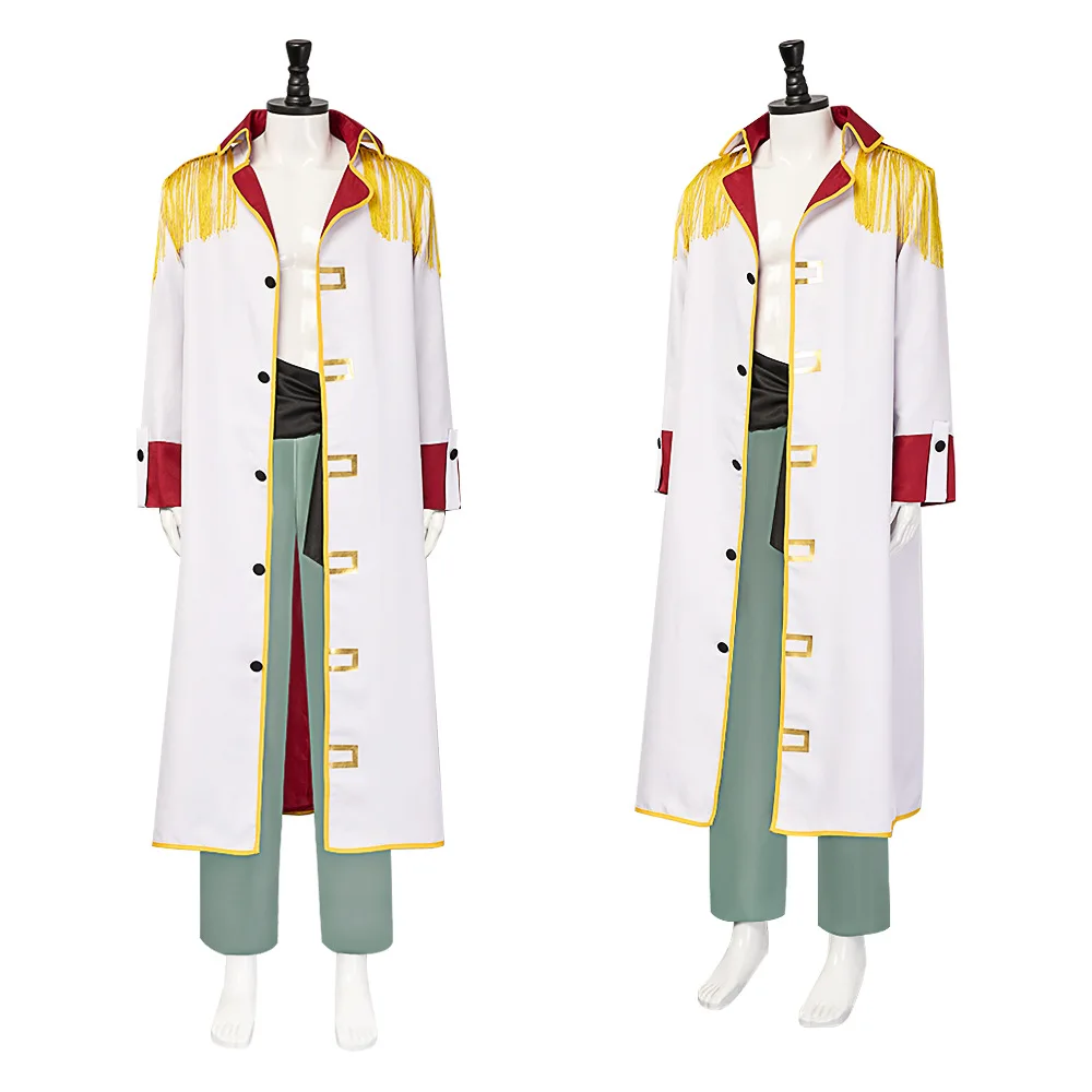 

ONE PIECE Whitebeard Pirates Cosplay Costume Coat Pants set Uniform for Halloween Comic Con Outfits