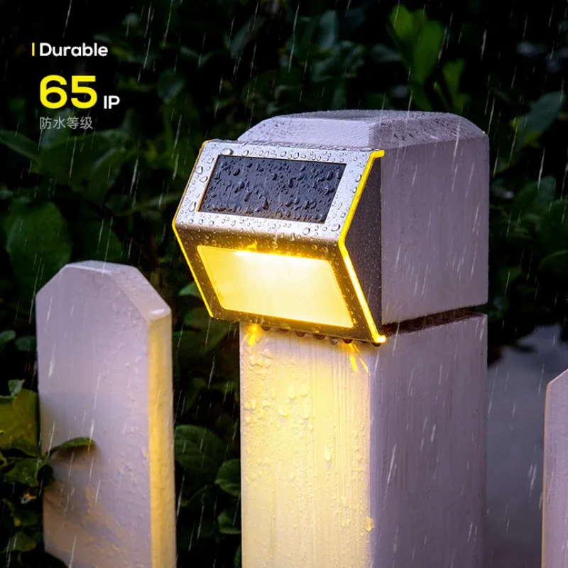 Luces LED de exterior alimentadas por energía Solar, lámpara de pared de jardín impermeable para valla, cubierta, escalera, decoración, 3LED