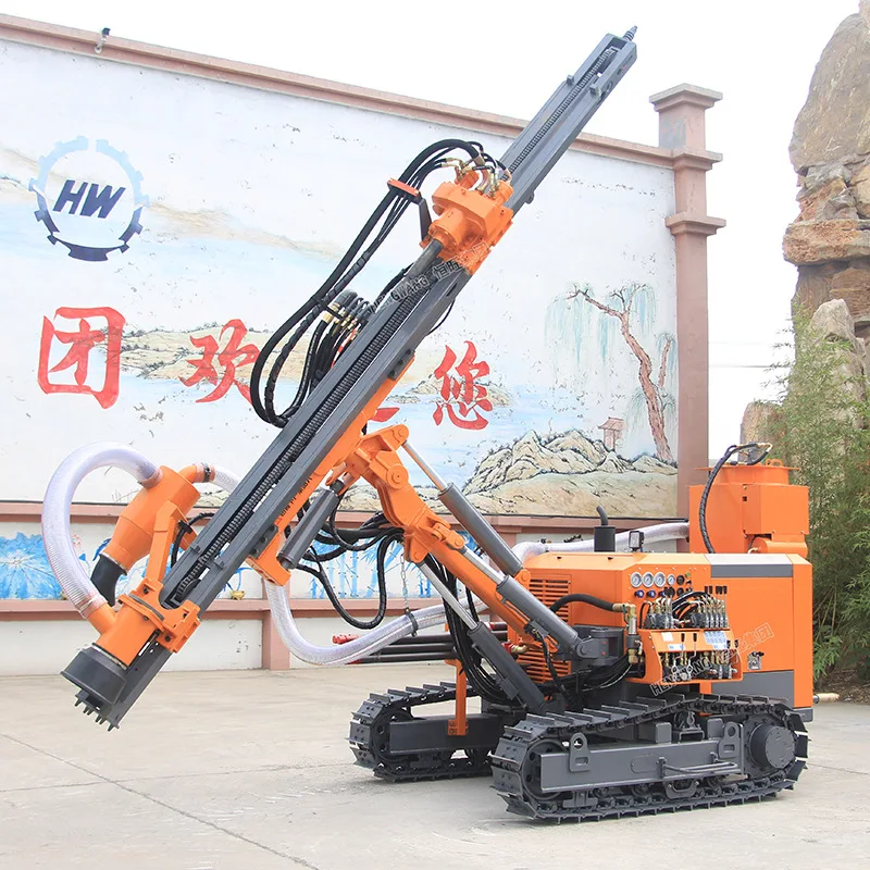 

Crawlerdown-the-hole drilling rig for mining blasting holes,down-the-hole pneumatic drill, mountainous photovoltaic drilling rig