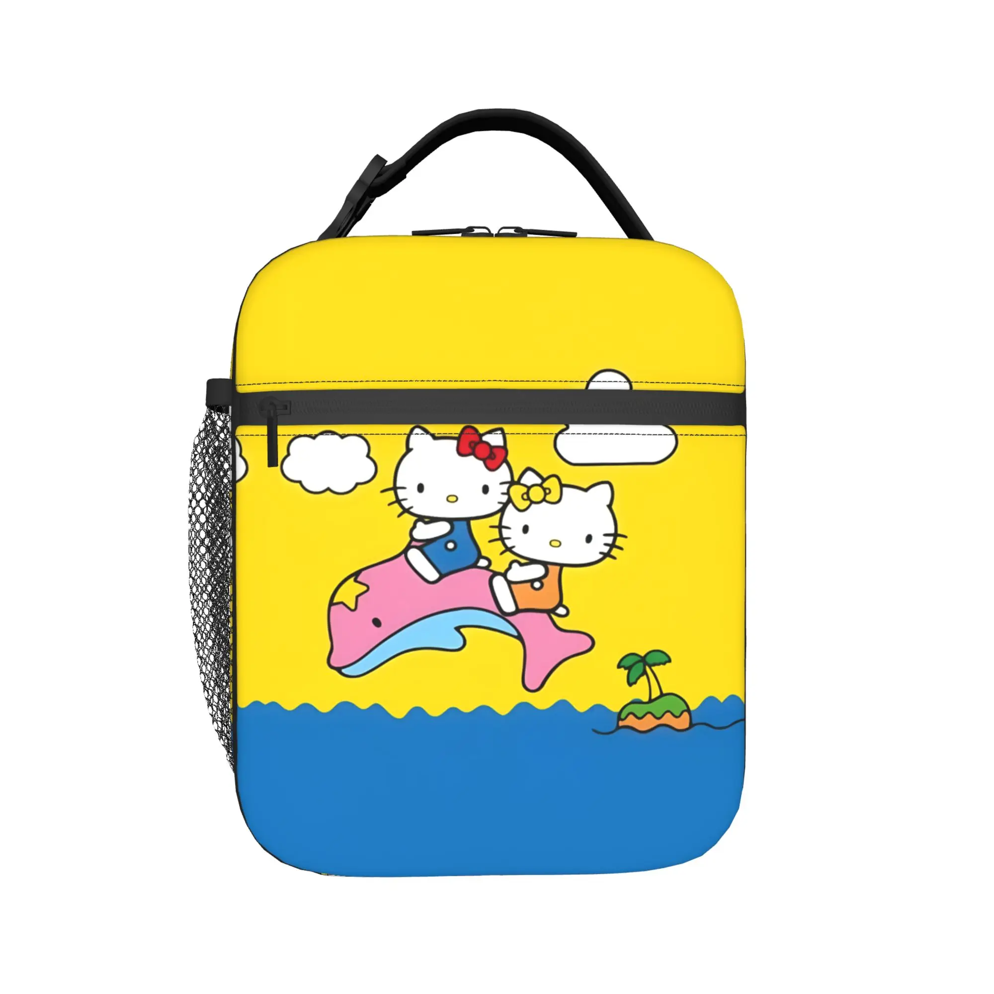 

Custom Kitties Kitten Insulated Lunch Bag for Women Men Leakproof Cat Anime Thermal Cooler Lunch Box Office Work School