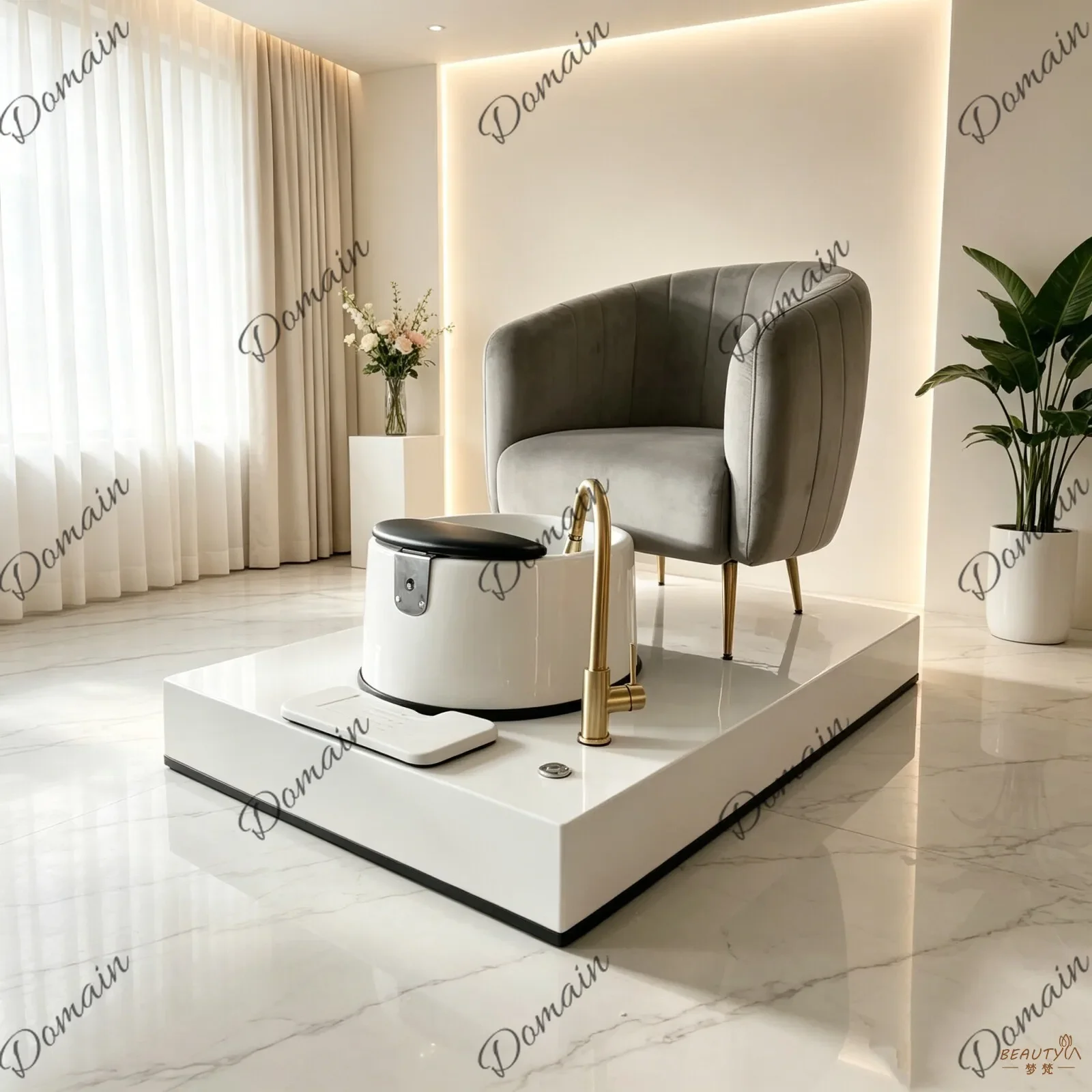 Nn Multifunctional Nail Manicure Pedicure Chair Spa Foot Massage Salon Beauty Bed Furniture