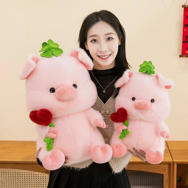 

Cute Plush Pig Toy Soft Stuffed Animal Gift For Girls Birthday Wedding Toss Machine Love Confession Doll Adorable Decoration