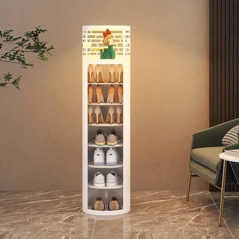 Shoe cabinet, home doorway, creative rotary corner cabinet, corner cabinet, living room storage cabinet