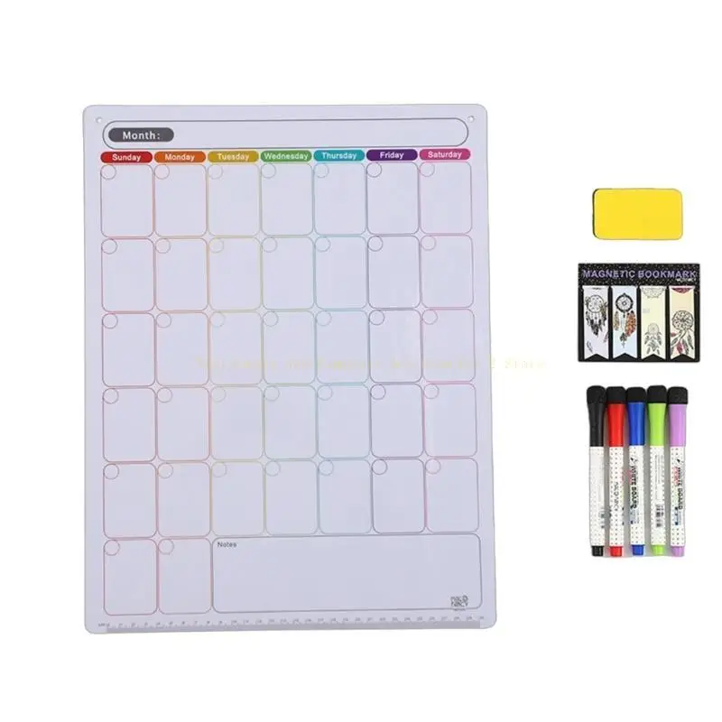 Magnetischer Whiteboardkalender für Kühlschrank, Magnetkalender Weekly Planer