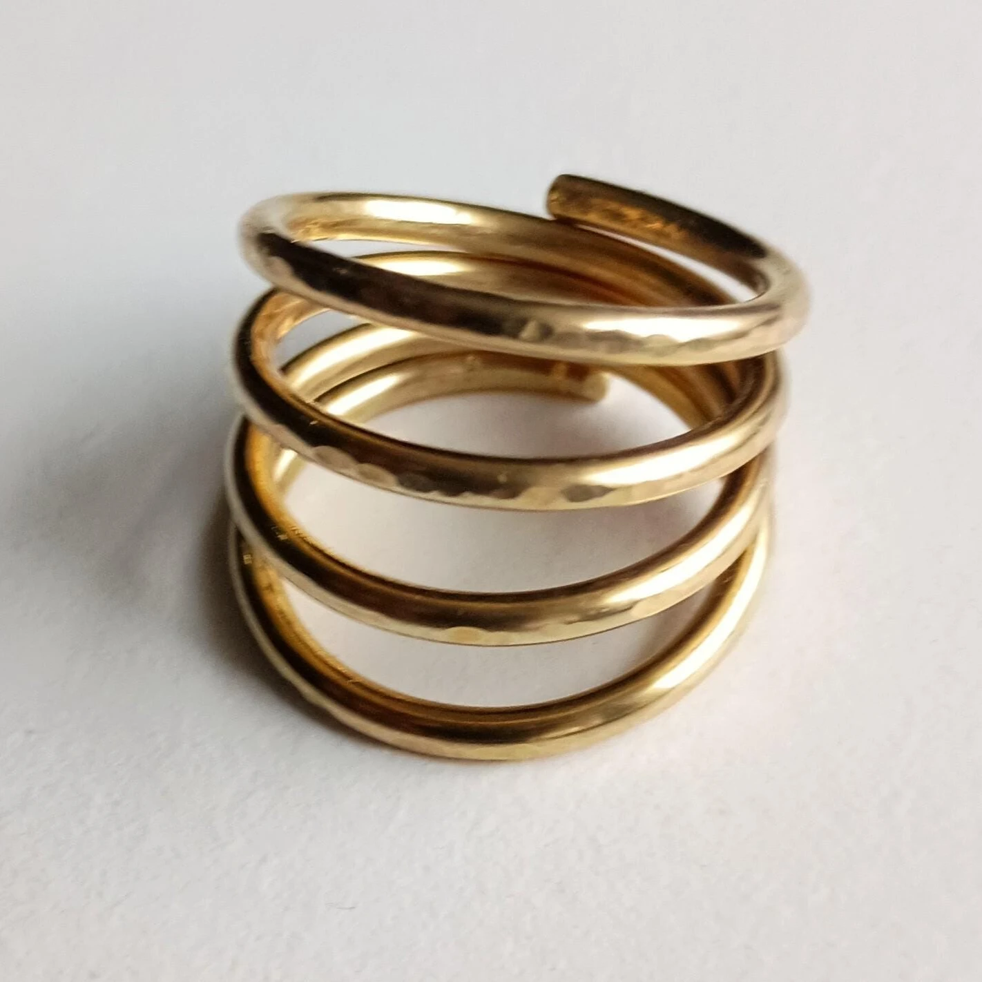 Hammered Band Ring 14K Gold Filled/925 Silver Dainty Stacking Ring  Personalized Jewelry Designer Jewelry Gift for Women