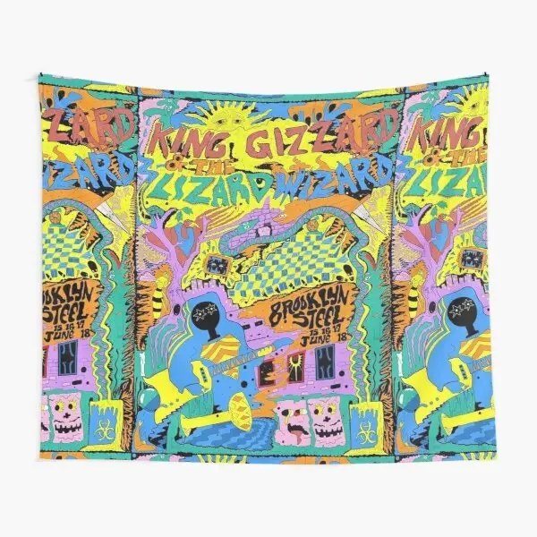 King Gizzard And The Lizard Wizard Brook  Tapestry Home Decoration Room Bedspread Art Beautiful Travel Blanket Wall Bedroom