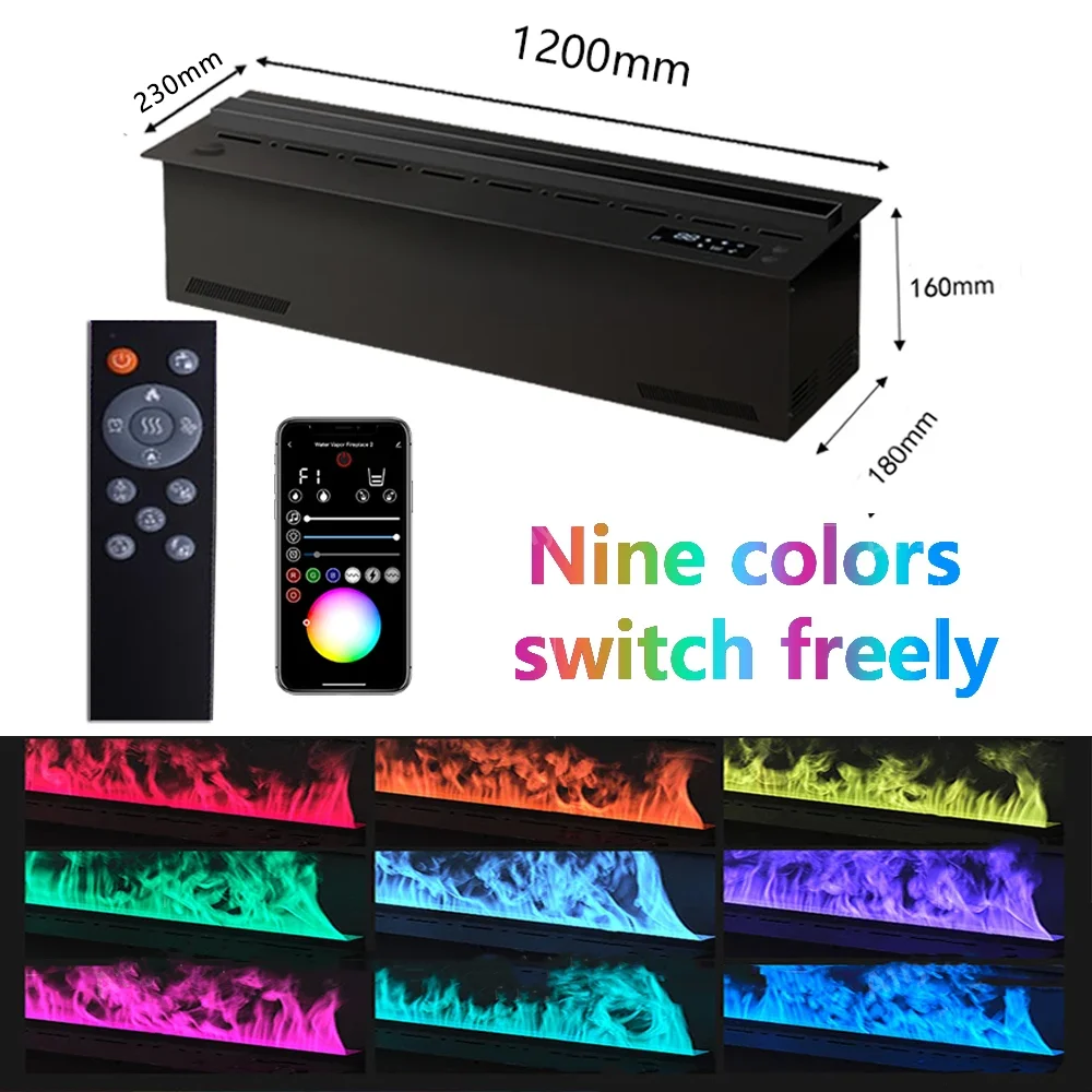 WOFAID 3D Elektrische Haard Met Afstandsbediening Aroma Luchtbevochtiger RGB Vlam Licht Haarden Kachels voor Hotel Spa Ontspanning