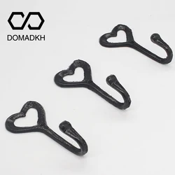 Heart Cast Iron Wall Hooks Rustic Coat Rack Heavy Duty Hooks Jewelry Hanger Key Hook Hat Holder Backpack Holder Pet Leash Hanger