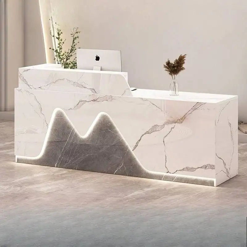 مكاتب استقبال لصالونات التجميل، أدراج مطعم الفنادق، تصميم مكاتب الاستقبال، أمين الصندوق الفاخرة، مكتب أثاث Biurko Do Recepensione