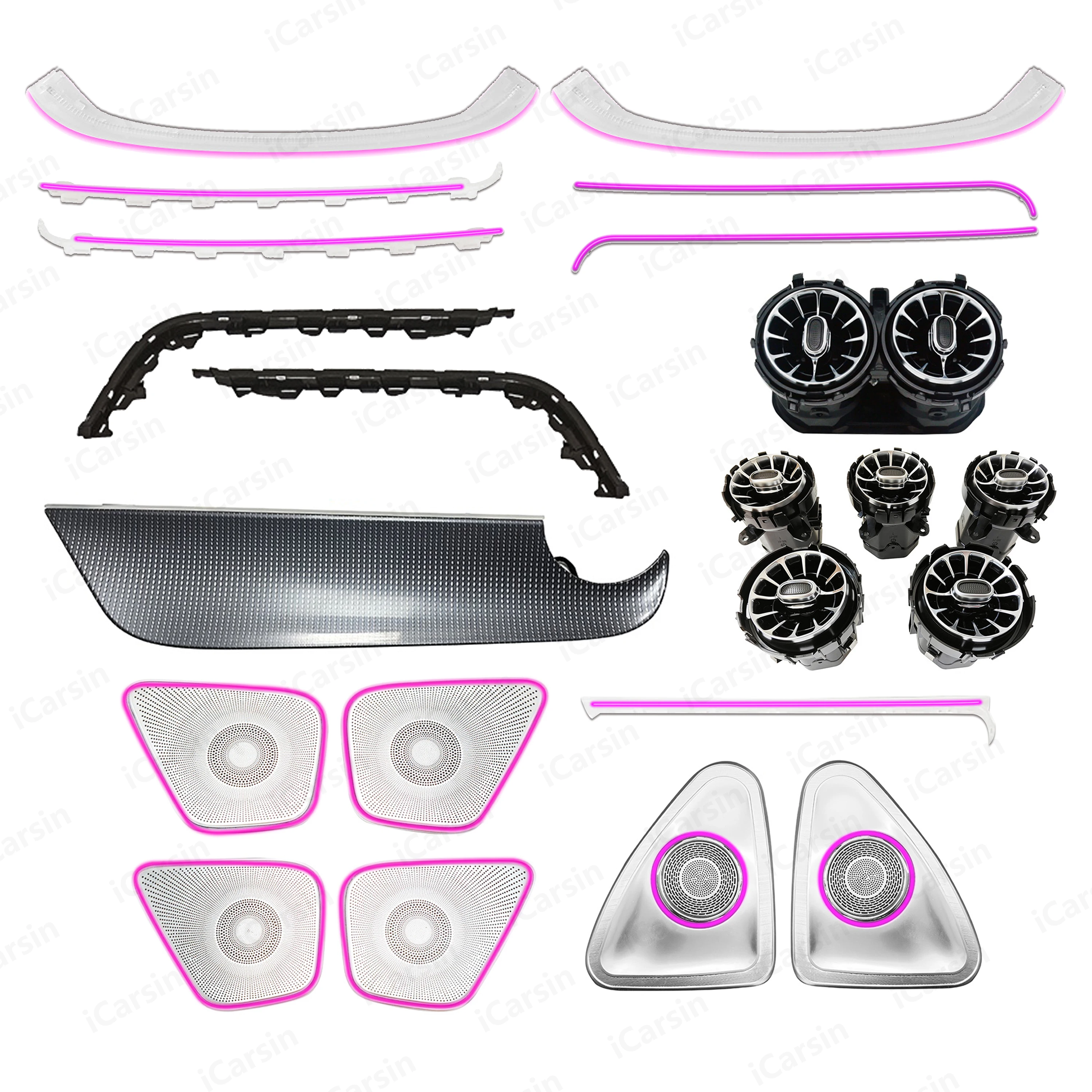 

Upgrade 64 Colors LED Car Interior Ambient Lighting For Mercedes Benz GLB X247 2020-2024 Atmosphere Strip Accessories