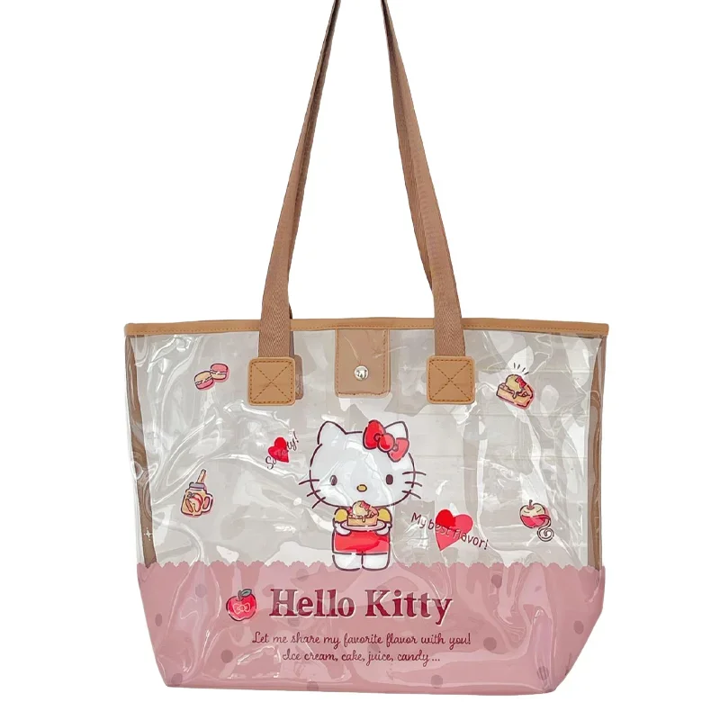 حقيبة كروس هالو كيتي سينامورول كورومي حقيبة كتف ذات سعة كبيرة حقائب محمولة لطيفة على شكل رسوم كرتونية للنساء