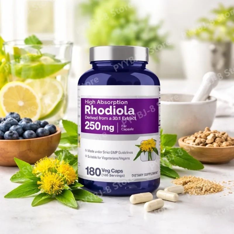 

Капсулы Rhodiola Rosea, 180 штук, 250 мг экстракта растения, для снижения стресса, повышения энергии и улучшения когнитивных функций