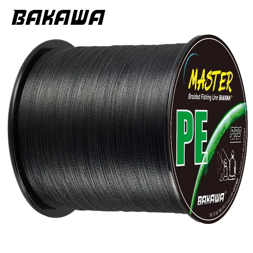 BAKAWA 4 Strands Braided PE Fishing Line 300/500/1000M Wire Strong Multifilament Durable Carp Sea Saltwater Tool