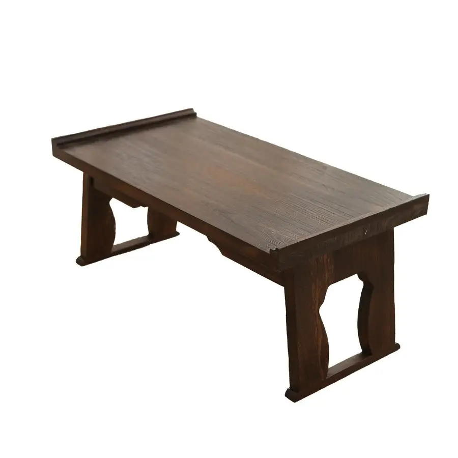 

Wood Floor Table with Foldable Legs Coffee Tables for Living Room, Bed Desk Tray,Meditation Altar, Laptop Desk