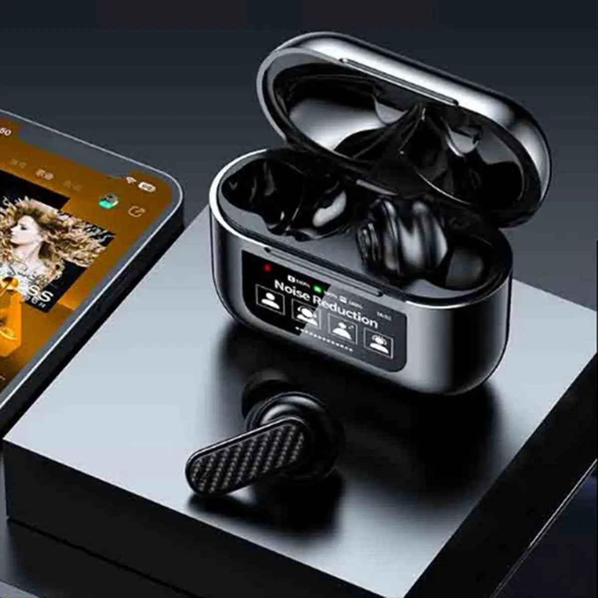 M85K Smart Touch Screen Translator Headset Wireless Real Time Translator Earbuds 144 Languages Translation Earphones A