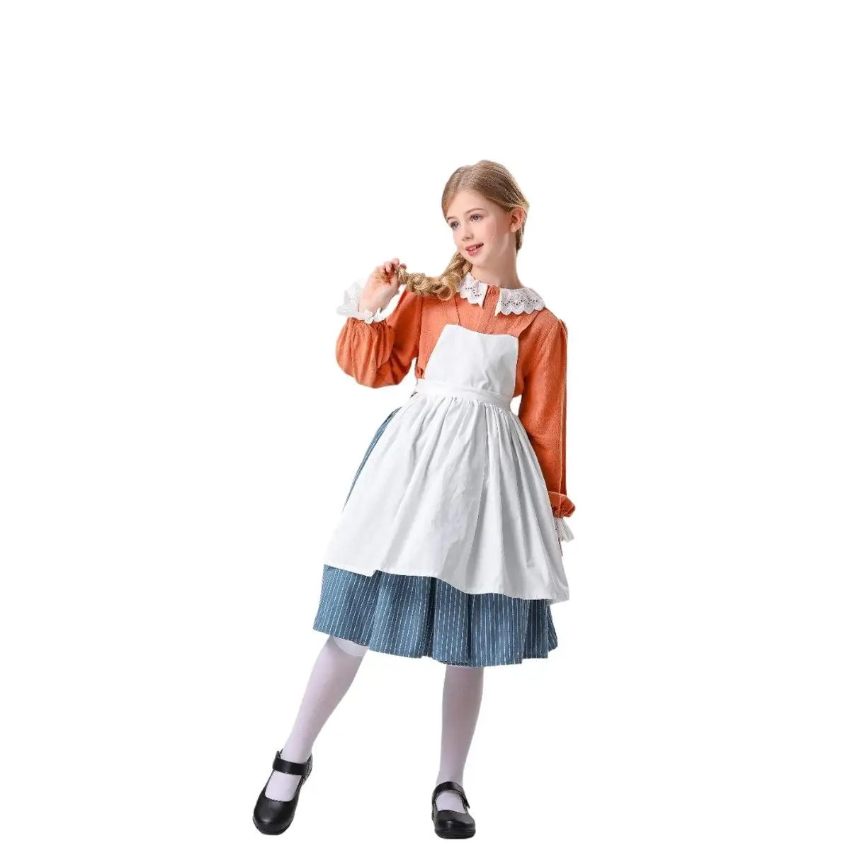 레트로 할로윈 의상 아동 무대 공연 의상 시골 스타일 민속 의상 레트로 테마 파티 의상