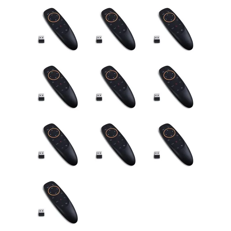 

Best-10X G10S Air Mouse Voice Remote Control 2.4G USB Receiver For Android TV BOX PC Gyro Sensing Mini Wireless Smart Remote