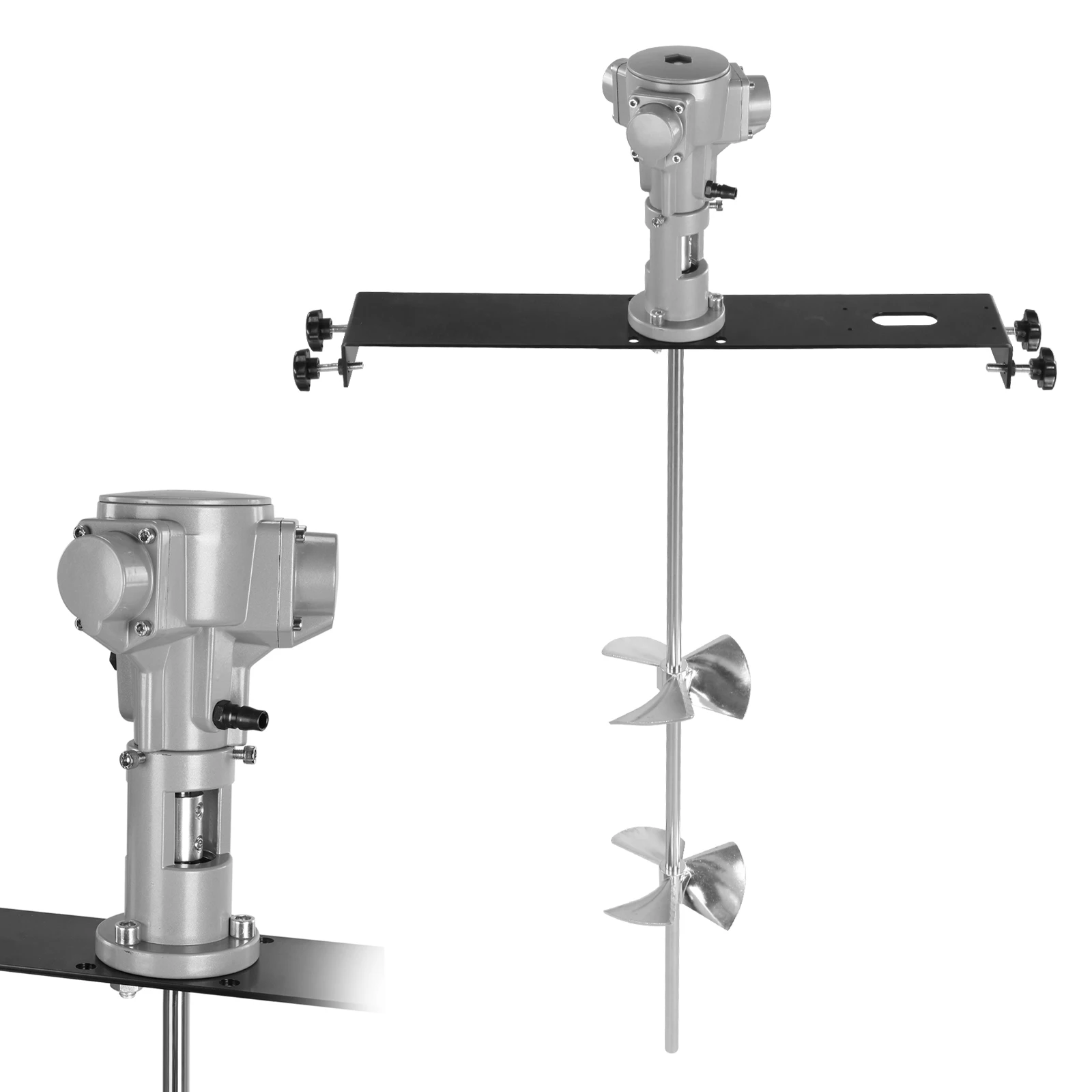 

Пневматический миксер-агитатор для IBC-контейнеров 50 галлонов (200 л), 1/2 л.с., с креплением для IBC-контейнеров, для растворения чернил, смол, клеев и химикатов