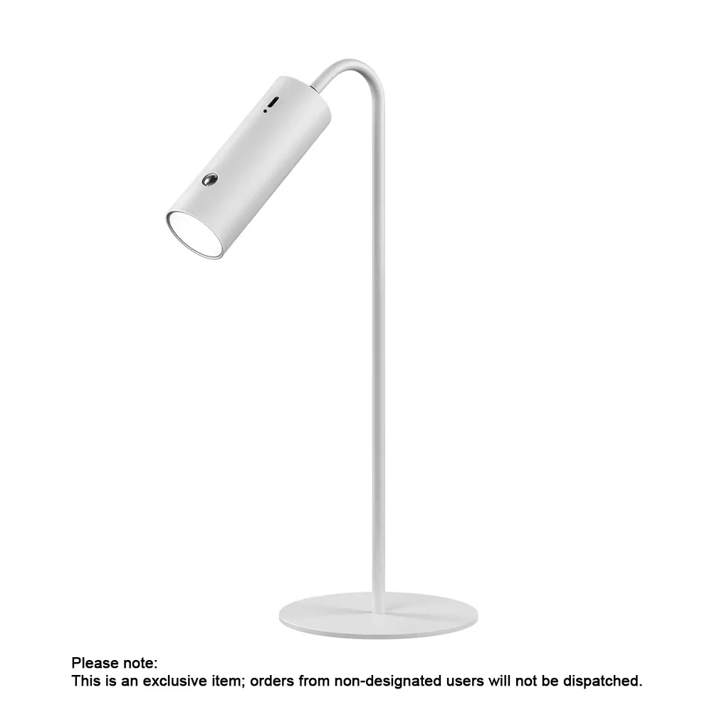 Custom-White 4-in-1 LED Desk Lamp - Warm White Light & Adjustable Brightness Dual Functionality