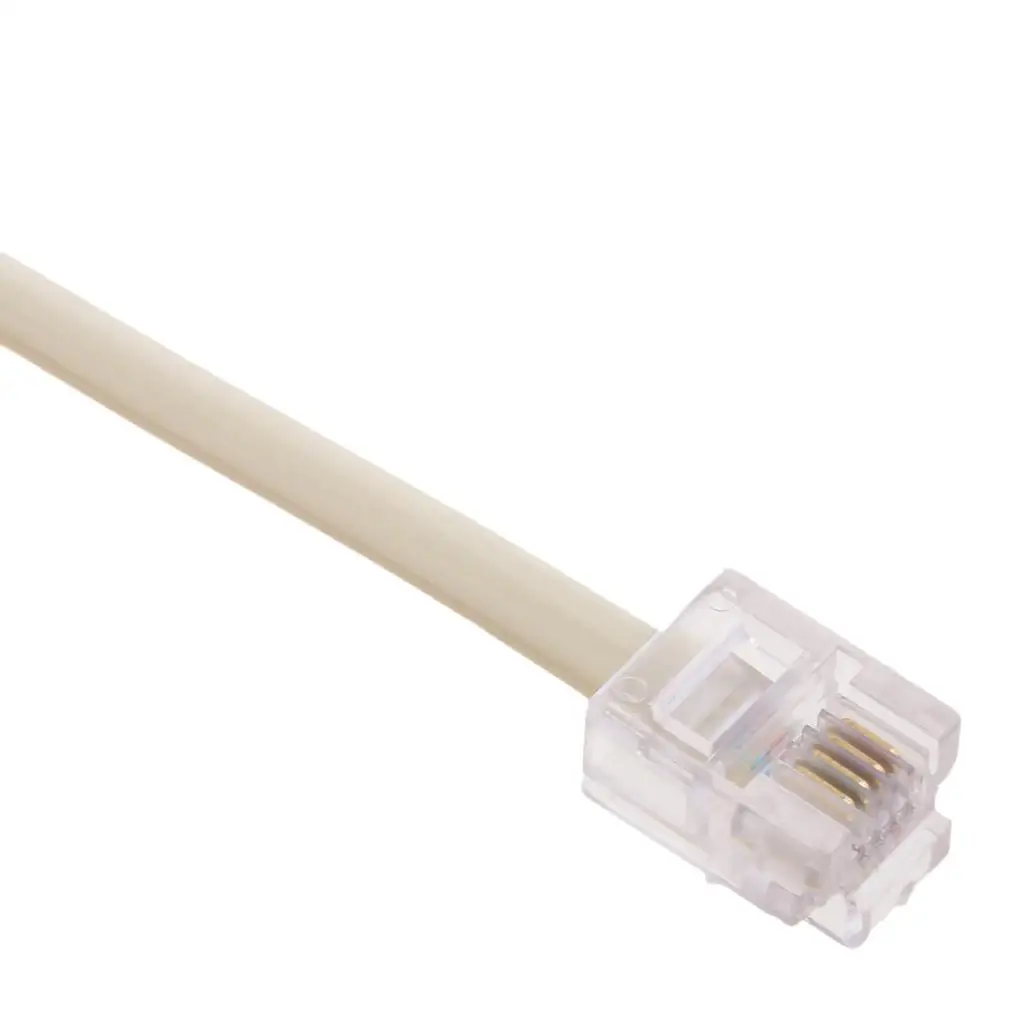 6P4C Phone Line Splitter Multi Socket Plug Plastic Electrical Socket for Office Telephone Network