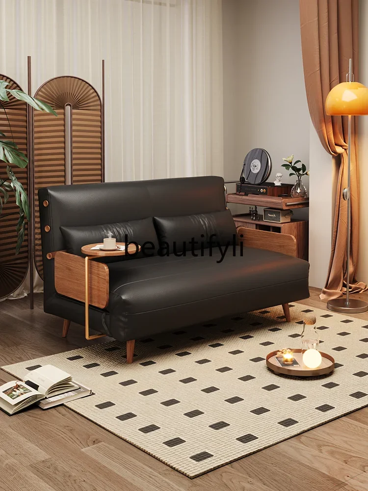 

SS French retro sofa bed multi-functional foldable living room modern simple small apartment double single lazy sofa chair