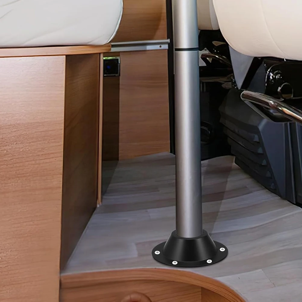 

2 Pcs RV Table Base Mount Including Mounting Screws Pedestal Table Leg Base for RVs Travel Trailers Camping Tables