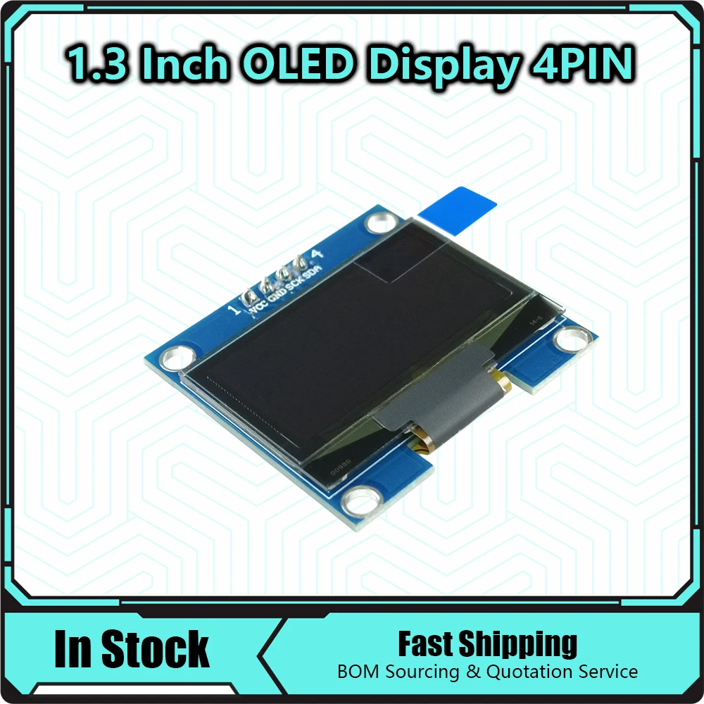 1.3 OLED Module 1.3 inch Display Module White/Blue 128X64SPI/IIC I2C Communicate Color 1.3 Inch OLED LCD LED Display Module
