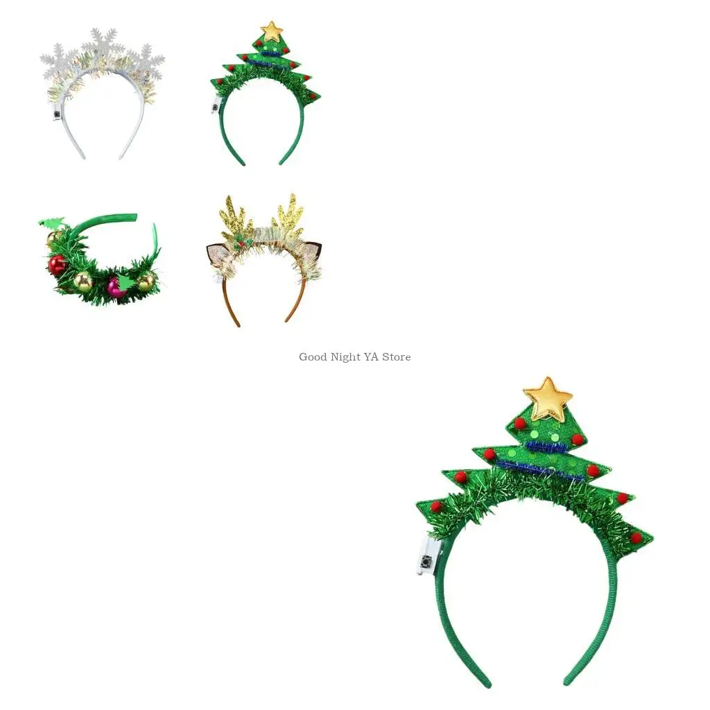 

Light up Brighten Christmas Headpiece Safe Plastic Substance For Family Party Night Celebration
