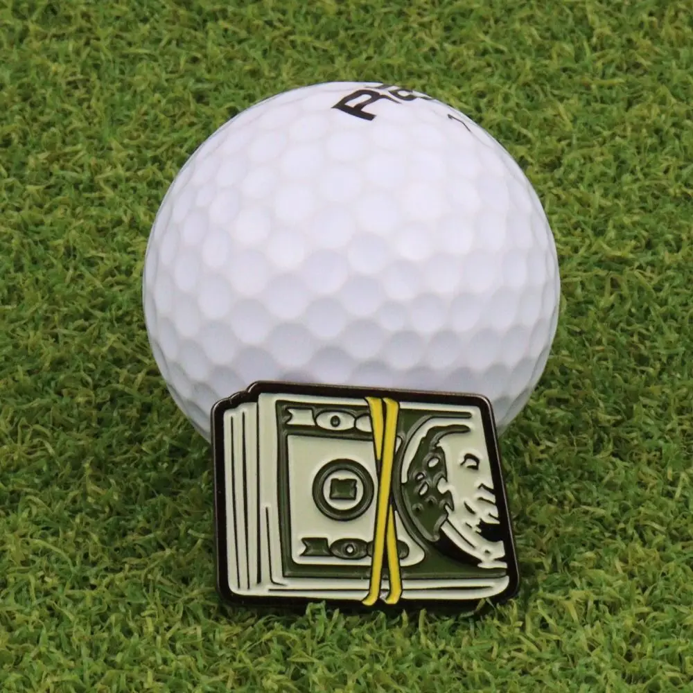 Magnético Golf Hat Clip, Ball Marker Hat Clip, Kirsite Dollar, Dólar americano, fácil de tirar