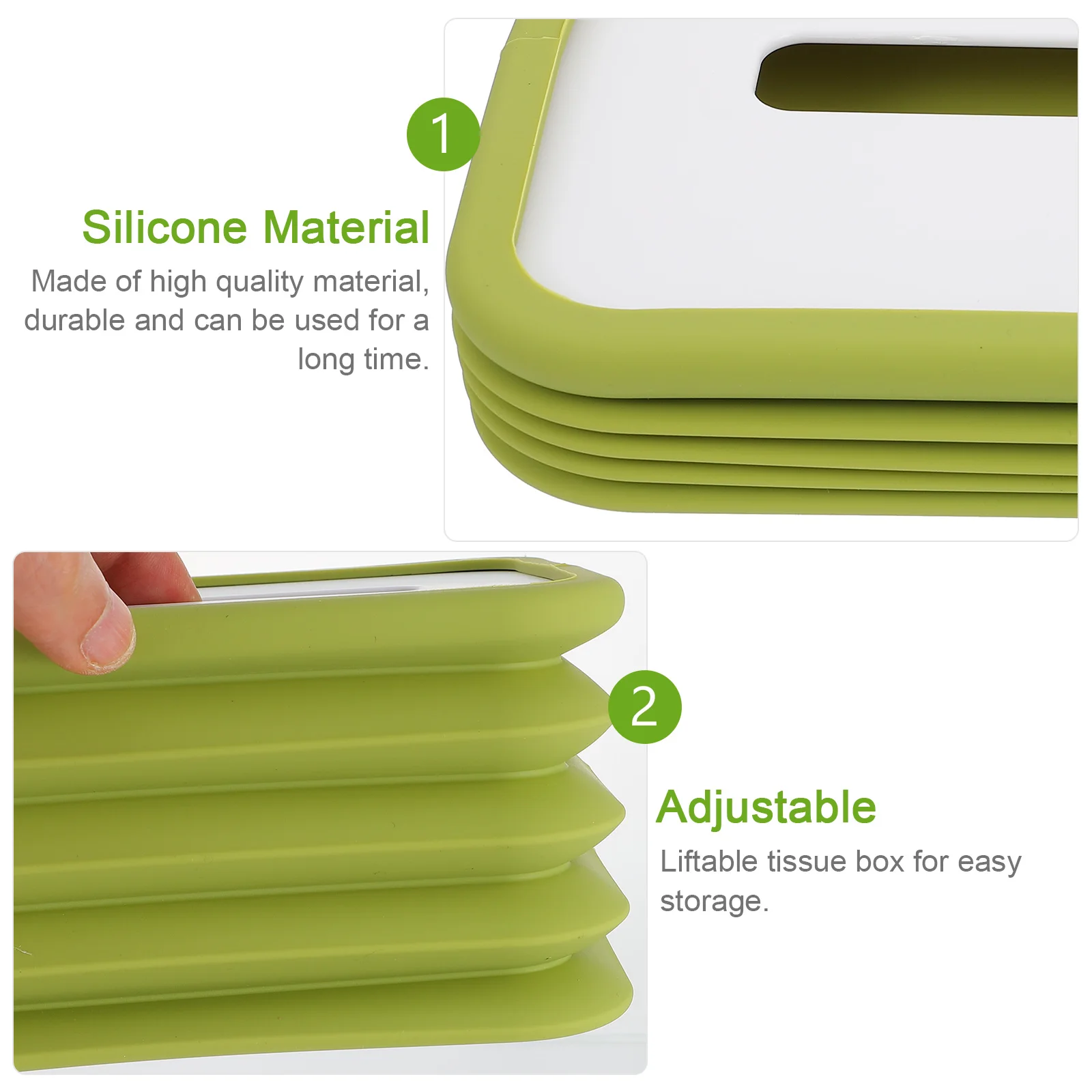 

Paper Towel Anti-drop Box Tissue Storage Case Container Towels Green Napkin Office