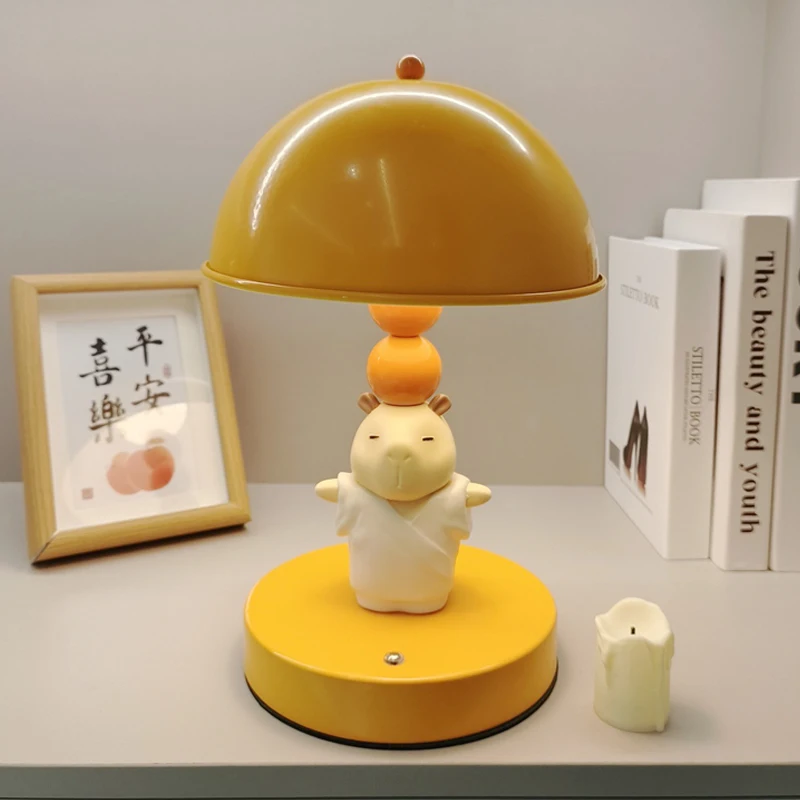 Creative Cartoon Night Light Bedroom Bedside Sleep Table Lamp Children's Room Decorative Ambient Light Capybara Lamp Ornaments