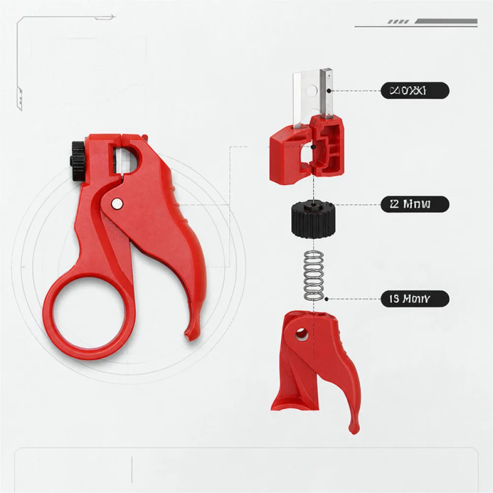 Compact Handheld Wire Cutter Tool Adjustable Strip Depth For Cat5e Cat6 Cat7 Cat8 Network Cable Installation