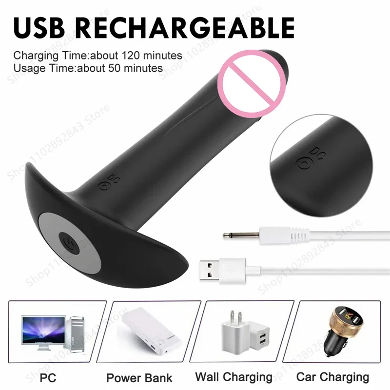 Vibrator To For Men Anal Vibrator Body Glass Butt Plug Masturbator Cup Sexy Toys Bd Kit Dilator Anaĺ Xxl Bondage Equipt Toys