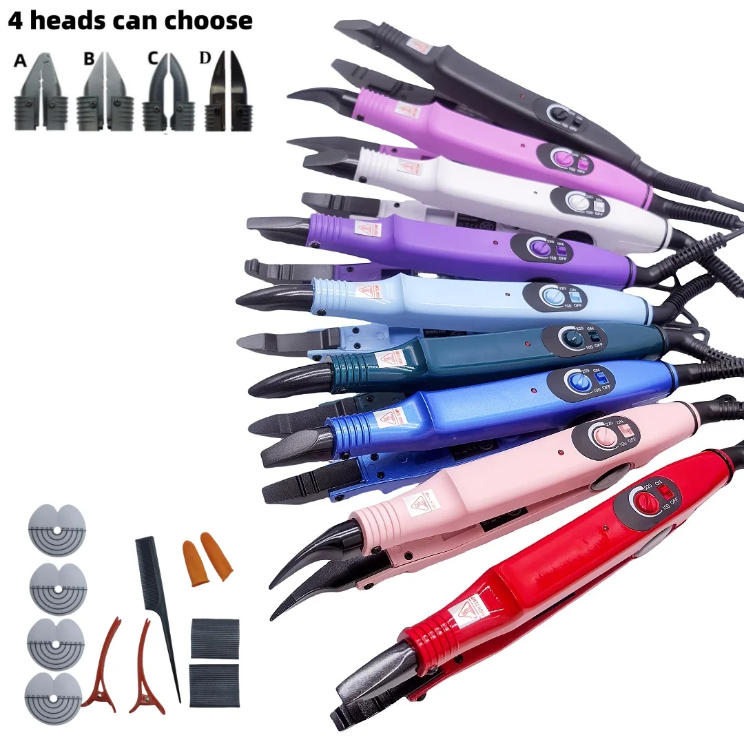 

The Latest Version ABCD Tip Joint Professional Heat Iron Hair Connectors Keratin Hair Extensions Tools EU/AU/US/UK Plug