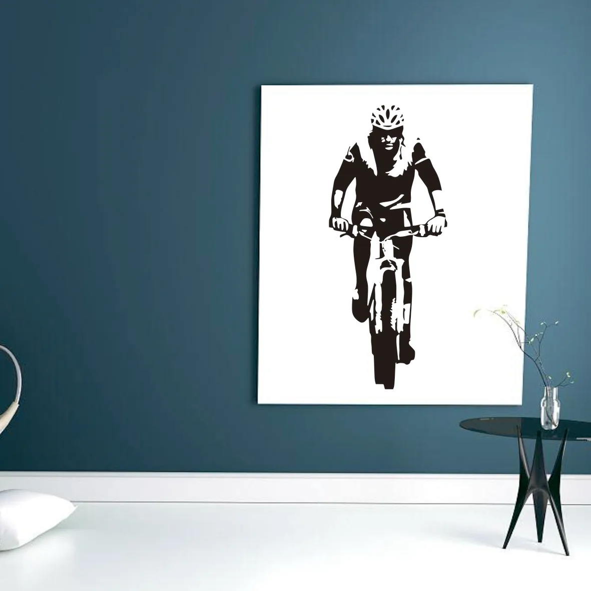 Bicycles Wall Decal Bike Sticker Vinyl Bicycle Sport Wall Sticker Cyclist Decal for Teens Boys Kids Room Decor Bike Gifts