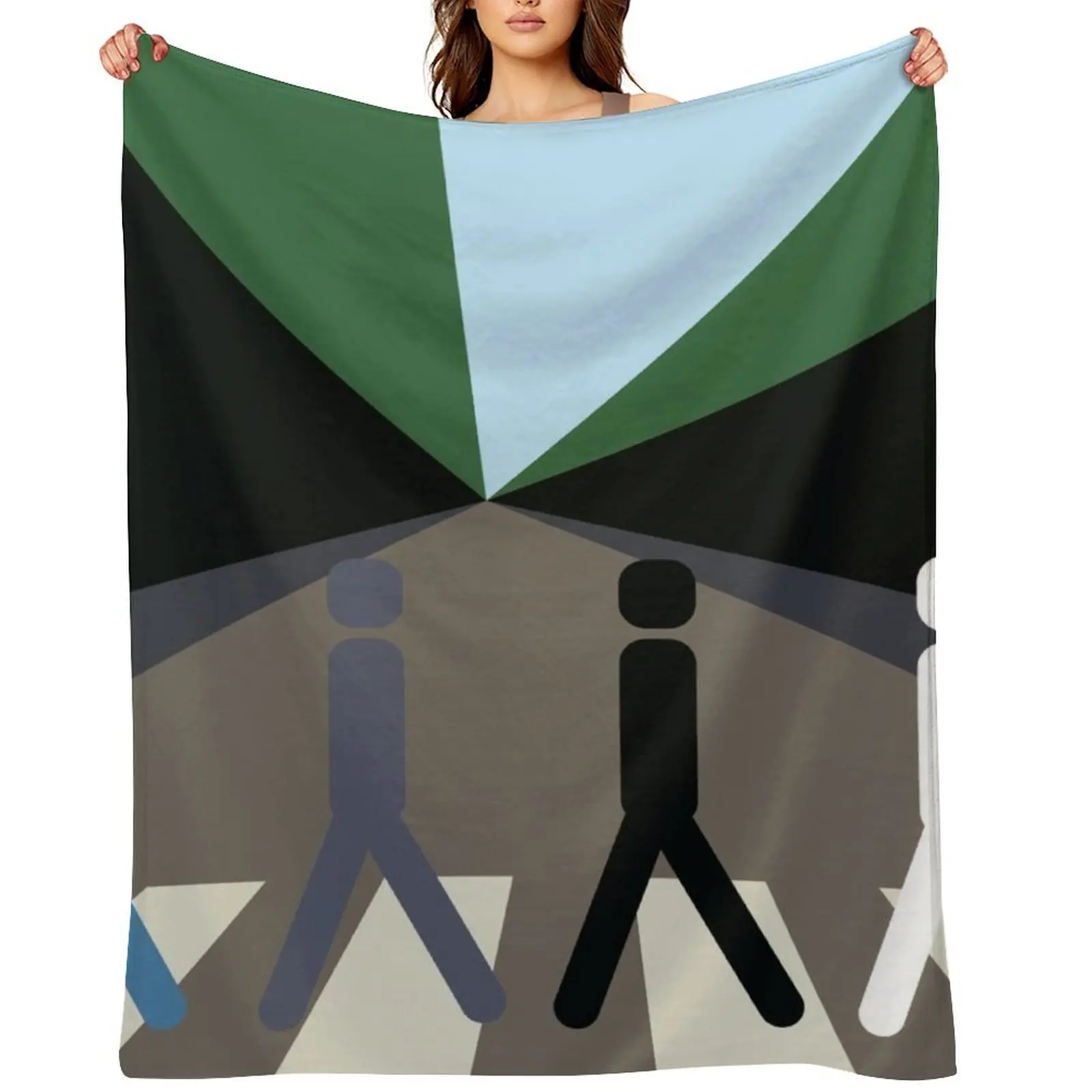 

abbey road minimal album cover Throw Blanket Bed Fashionable Travel Decorative Sofas Camping Blankets