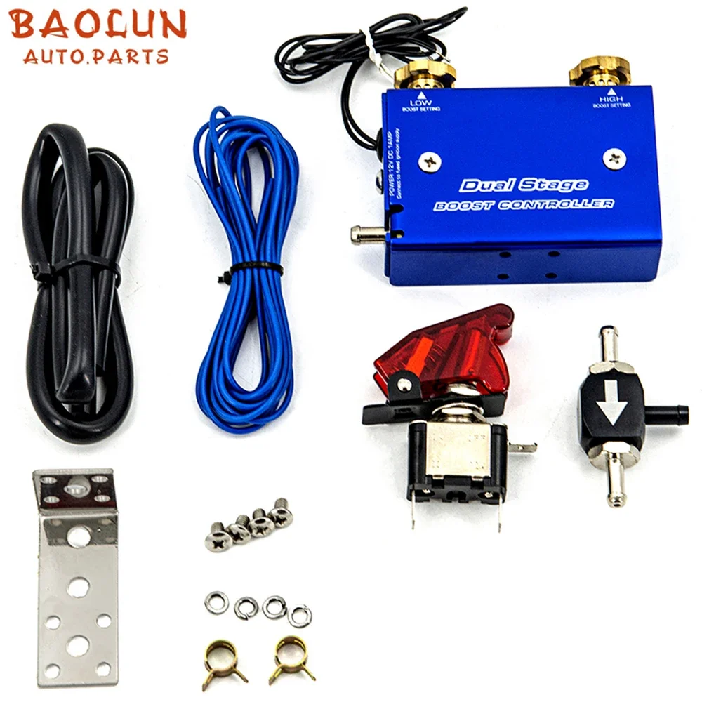 BAOLUN  Universal Adjustment Dual Stage Electronic Boost Controller Kit Manual W/Switch 1-30PSI With logo