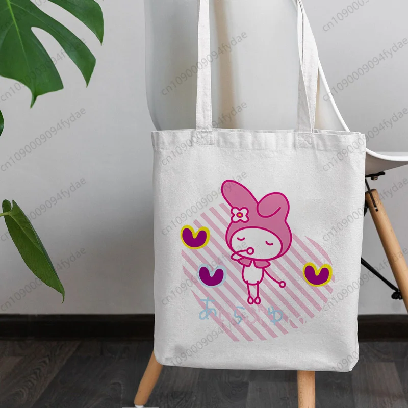 

Сумка-шоппер Sanrio My Melody Piano Best Friends с милым принтом, большая повседневная сумка для женщин