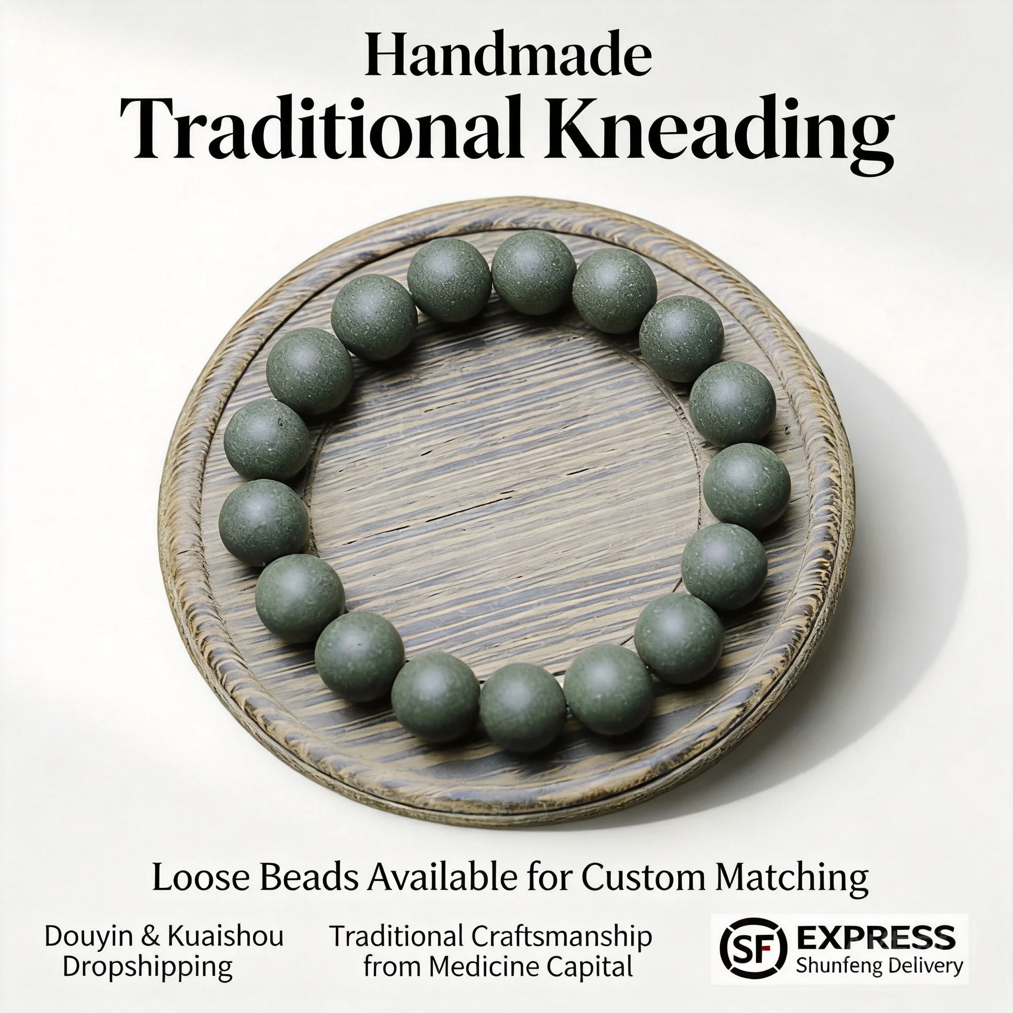 Traditional Chinese Five Elements Wood Incense Bead Bracelet Lucky Blessing Fortune Calm Mood Relieve Fatigue Feng Shui Wrist