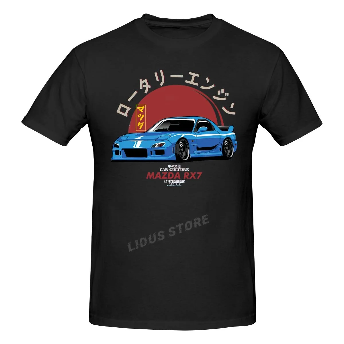 

Mazda RX-7 Jdm Cars Japan Drift T shirt Harajuku Streetwear Short Sleeve T-shirt 100% Cotton Graphics Tshirt Brands Tee Tops