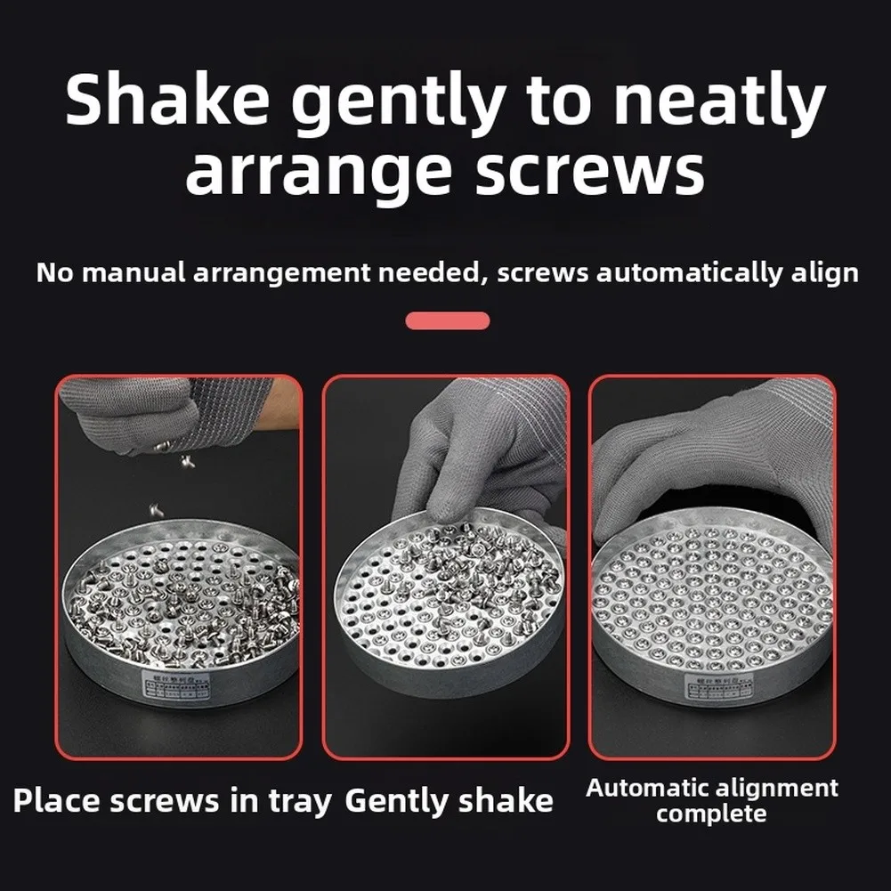 Magnetic Ready Screw Holder Tray Zinc Alloy Screw Organizer: Rust-Resistant, Stackable & Efficient Tool! For Manufacturing