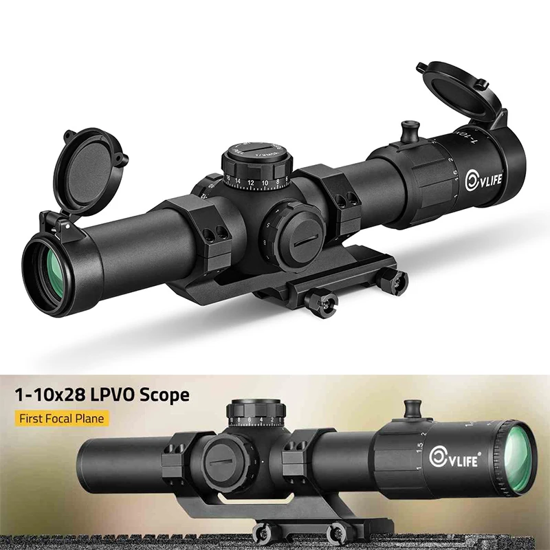 

Rifle Scope BearSwift 1-10x28 First Focal Plane FFP LPVO Cantilever Illuminated BDC Reticle Zero Reset Turret Lock Mount 34mm Ma