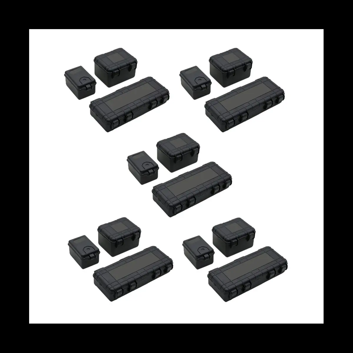 CYGJ-15Pcs Plastic Rc Car Storage Box Decoration Tool For Traxxas Trx4 Axial Scx10 90046 D90 1/10 Black