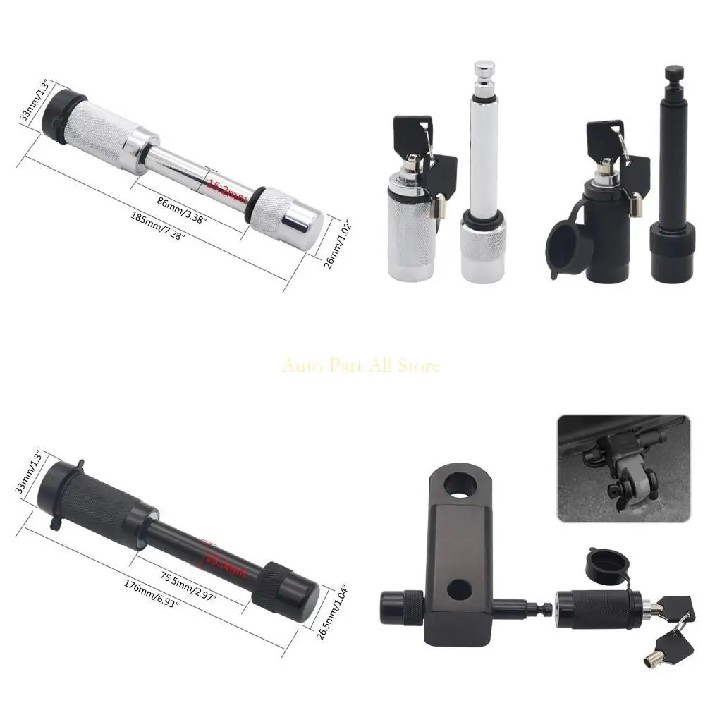 

J0MA Anti-theft Trailer Hitch Pin Lock Receiver Coupler for Latch Tow Bar Tongue Auto