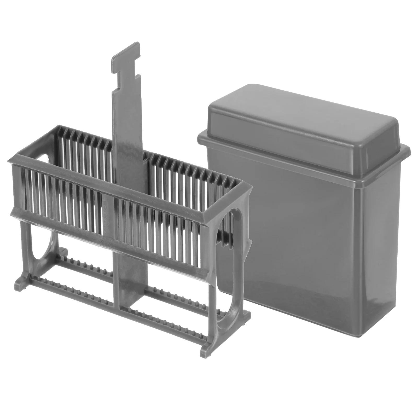 Slots Microscope 24 Slots Microscope Slides Staining Rack Plastic Slides Staining Jar Dyeing Tank Laboratory Supplies