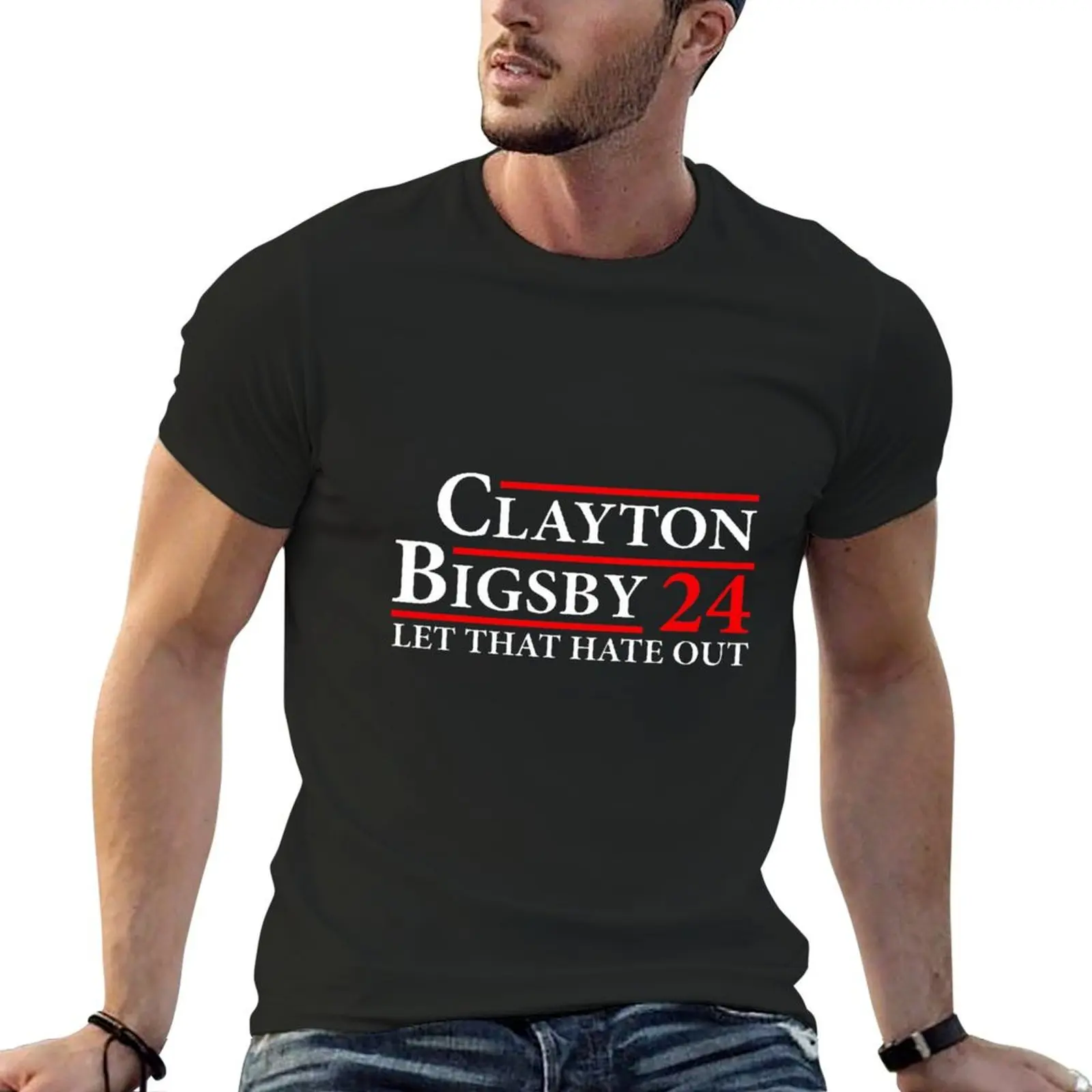 Clayton Bigsby 24 Let That Hate Out T-Shirt basketball graphic tees plain cotton t shirt men