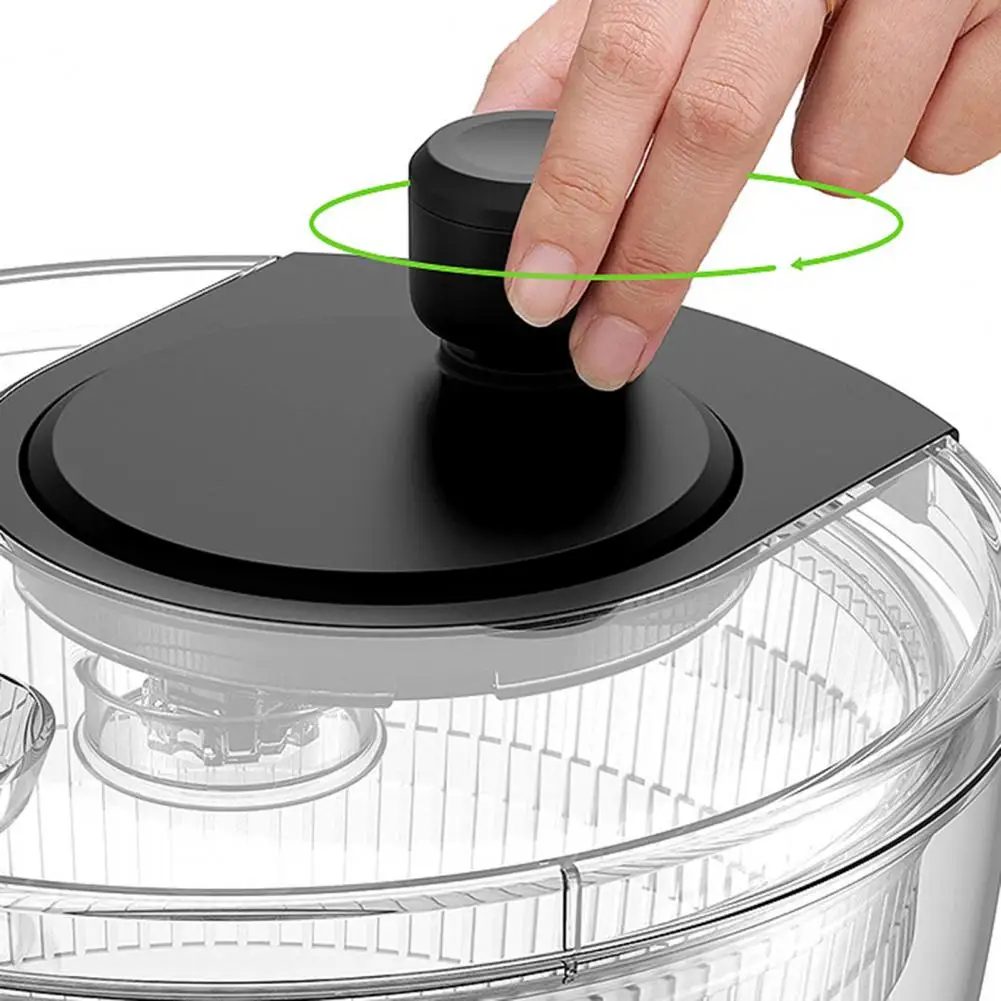 Capacity Salad Spinner Salad Spinner with Built-in Strainer 4.2 Quart Transparent Bowl Multi-use Vegetable Dryer Fruit Washer