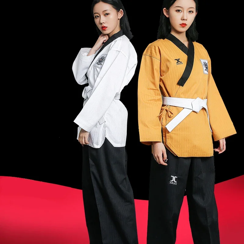 Dobok Martial Arts Tae Kwon Do Taekwondo Uniform V-Neck Demonstration Team Gym School Karate For Kids And Adult Open Uniform